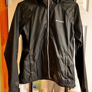 Columbia Black Rain Jacket women’s size  M